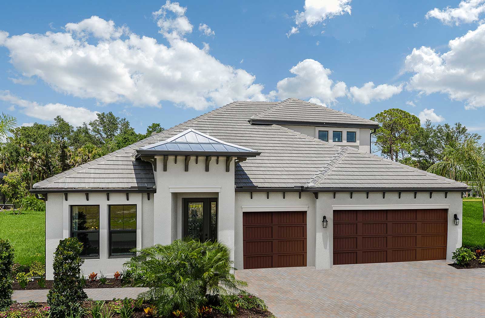 home in oasis neighborhood with two garage doors